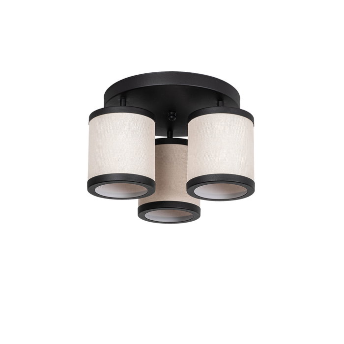 Opviq Way - 11626 Lámpara de Araña Blanco y Negro con Tapa de Tela Opviq Way - 11626 Lámpara de Araña Blanco y Negro con Tapa de Tela